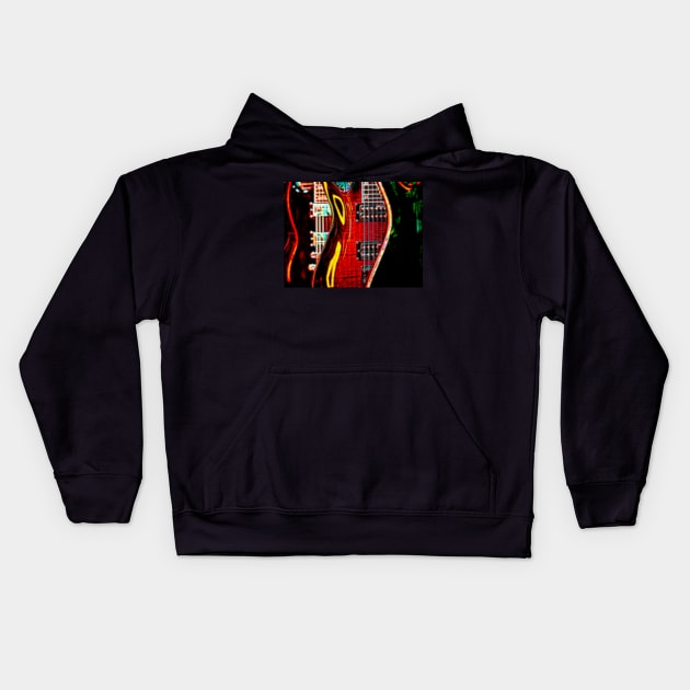 Guitar Shop#2 Kids Hoodie by RJDowns